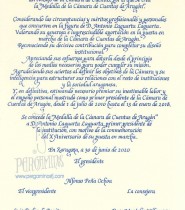 LIBRO DE MEDALLAS Y DISTINCIONES - Cmara de Cuentas de Aragn - 